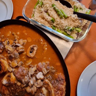 Ossobucco mit Risotto