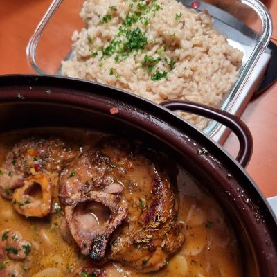 Ossobucco mit Risotto