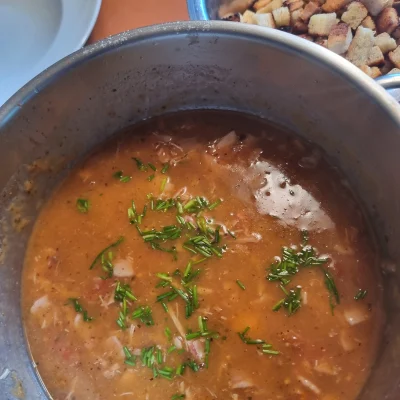 gebundene Hühnersuppe