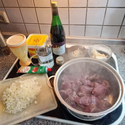 Rehgulasch Mise en Place