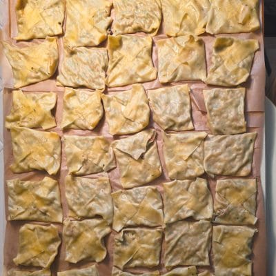 Die fertig gekochten Maultaschen